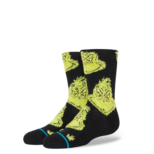 STANCE - Kid's Size Mean One Fuzzy Grinch Crew Socks
