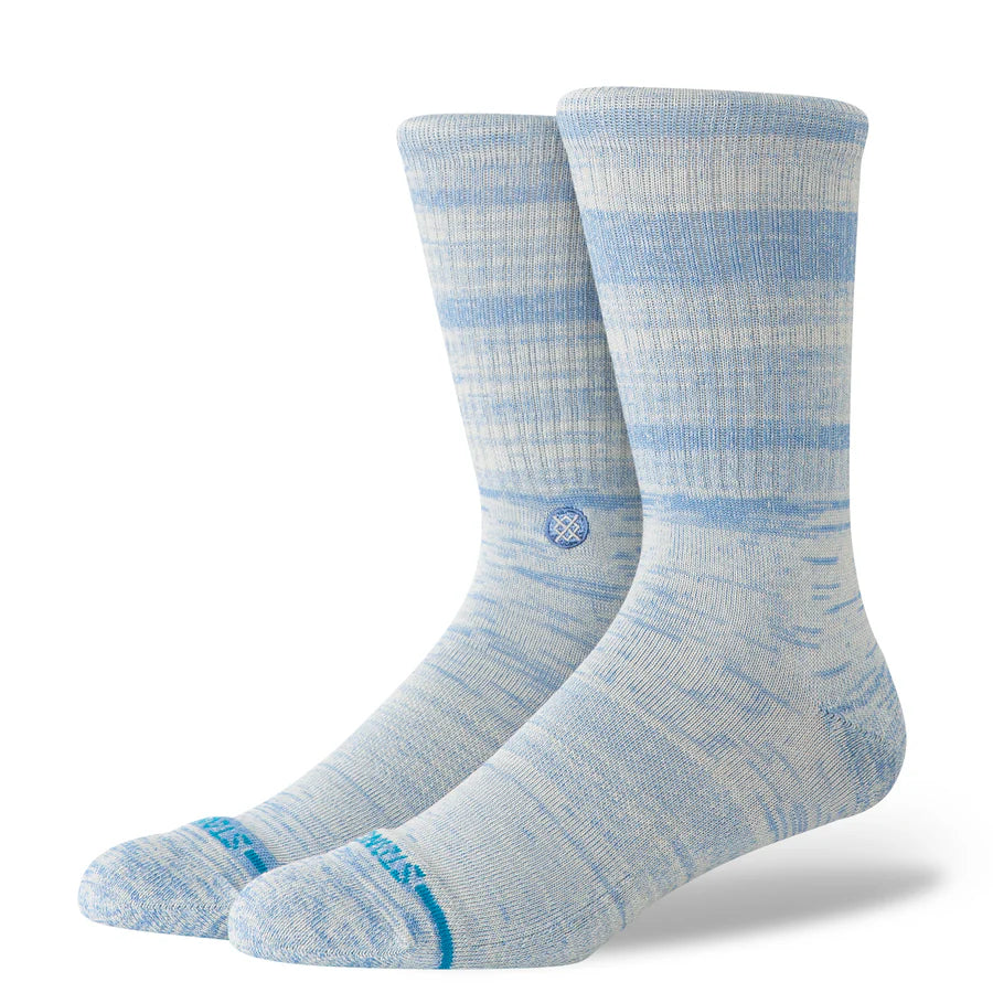 STANCE - Marled Crew Socks - Grey/Blue