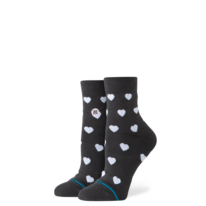 STANCE - Women's Hearts Lowrider Socks - Charcoal