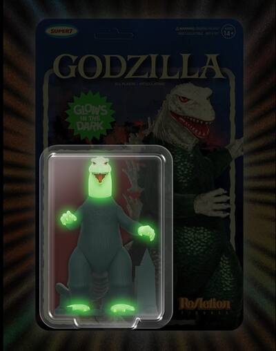 SUPER7 - Godzilla Toho ReAction Figure - Glow In The Dark