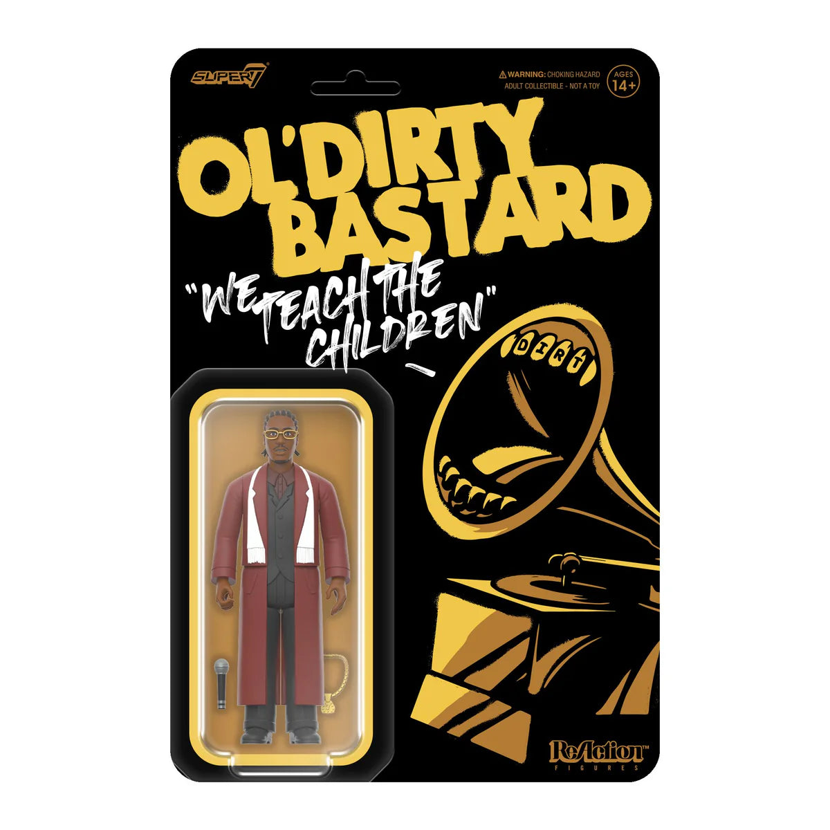 SUPER7 - Ol' Dirty Bastard (ODB) ReAction Figure - We Teach The Children