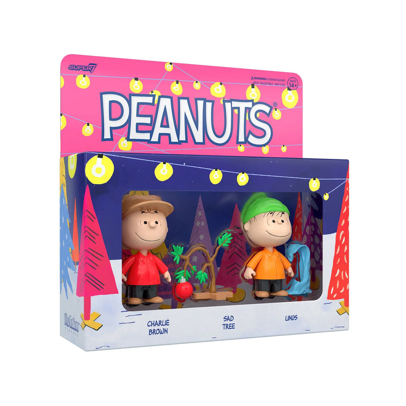SUPER7 - Peanuts ReAction - Wave 6 Holiday Box Set - Charlie Brown & Linus & Sad Tree