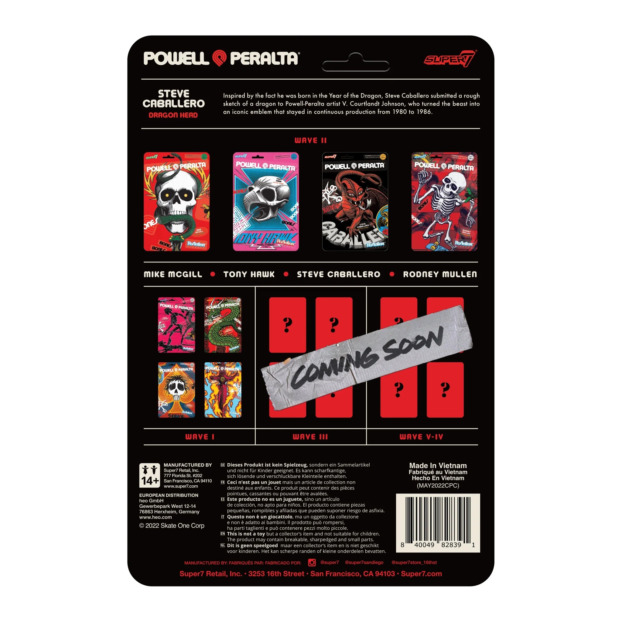 SUPER7 - Powell & Peralta ReAction Figure Wave 2 - Steve Caballero