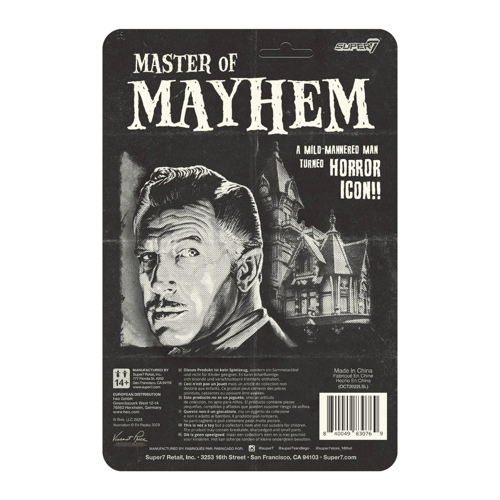 SUPER7 - Vincent Price ReAction Figure Vincent Price (Grayscale)