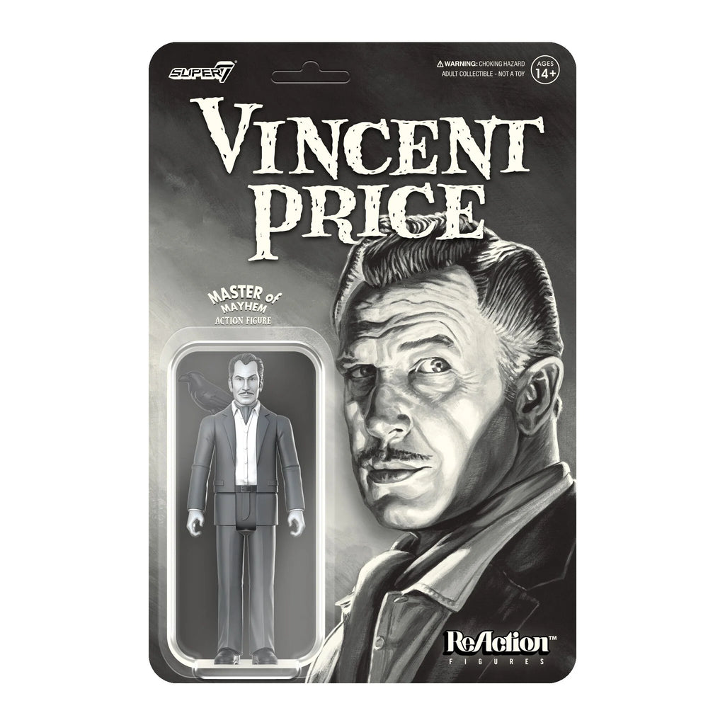 SUPER7 - Vincent Price ReAction Figure Vincent Price (Grayscale)