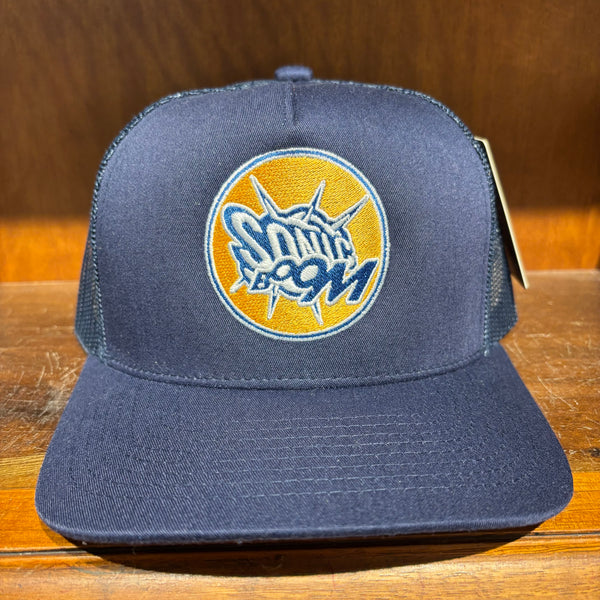 Sonic Boom Embroidered Logo Navy Snapback Hat