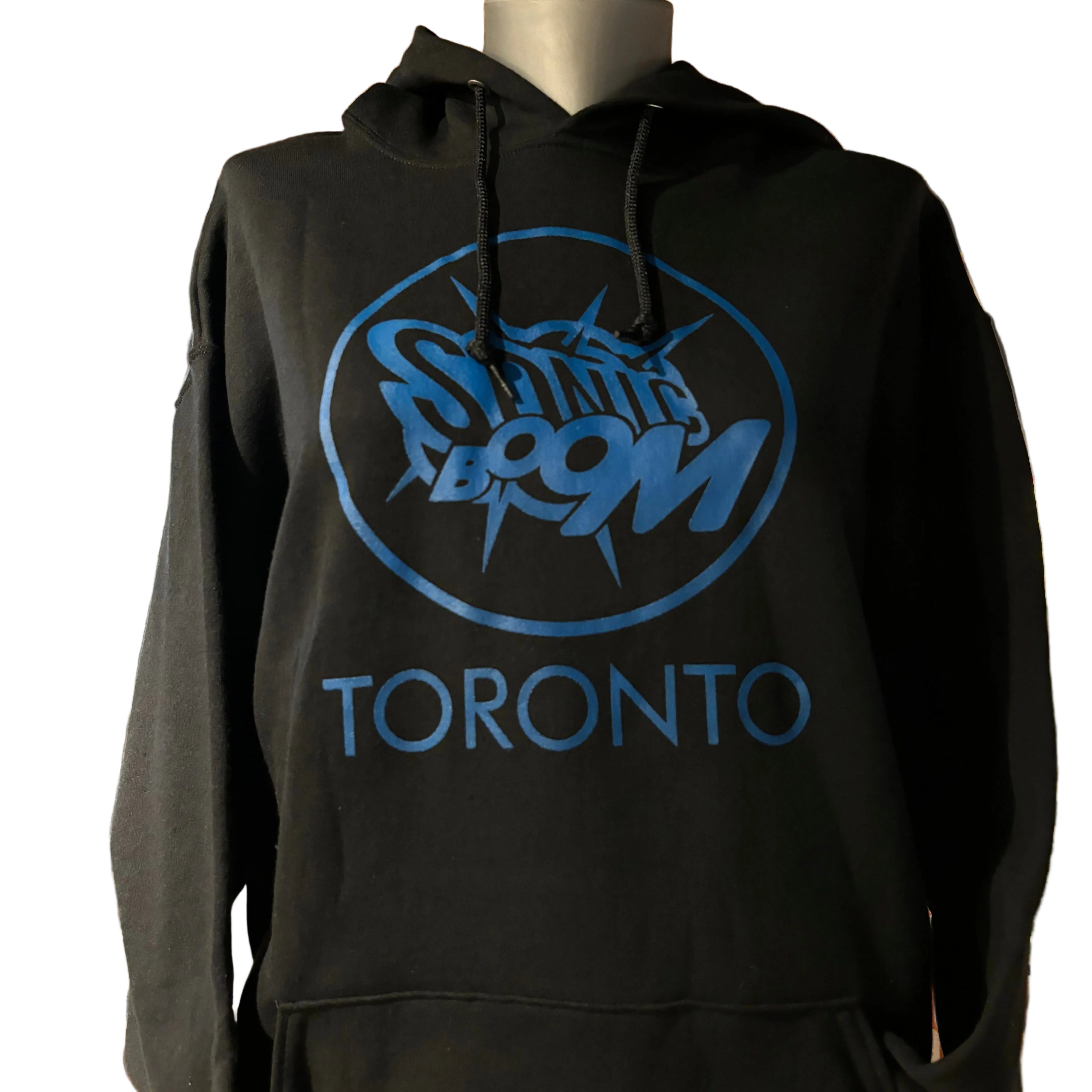 Sonic Boom Logo - Black with Royal Blue - Hoodie