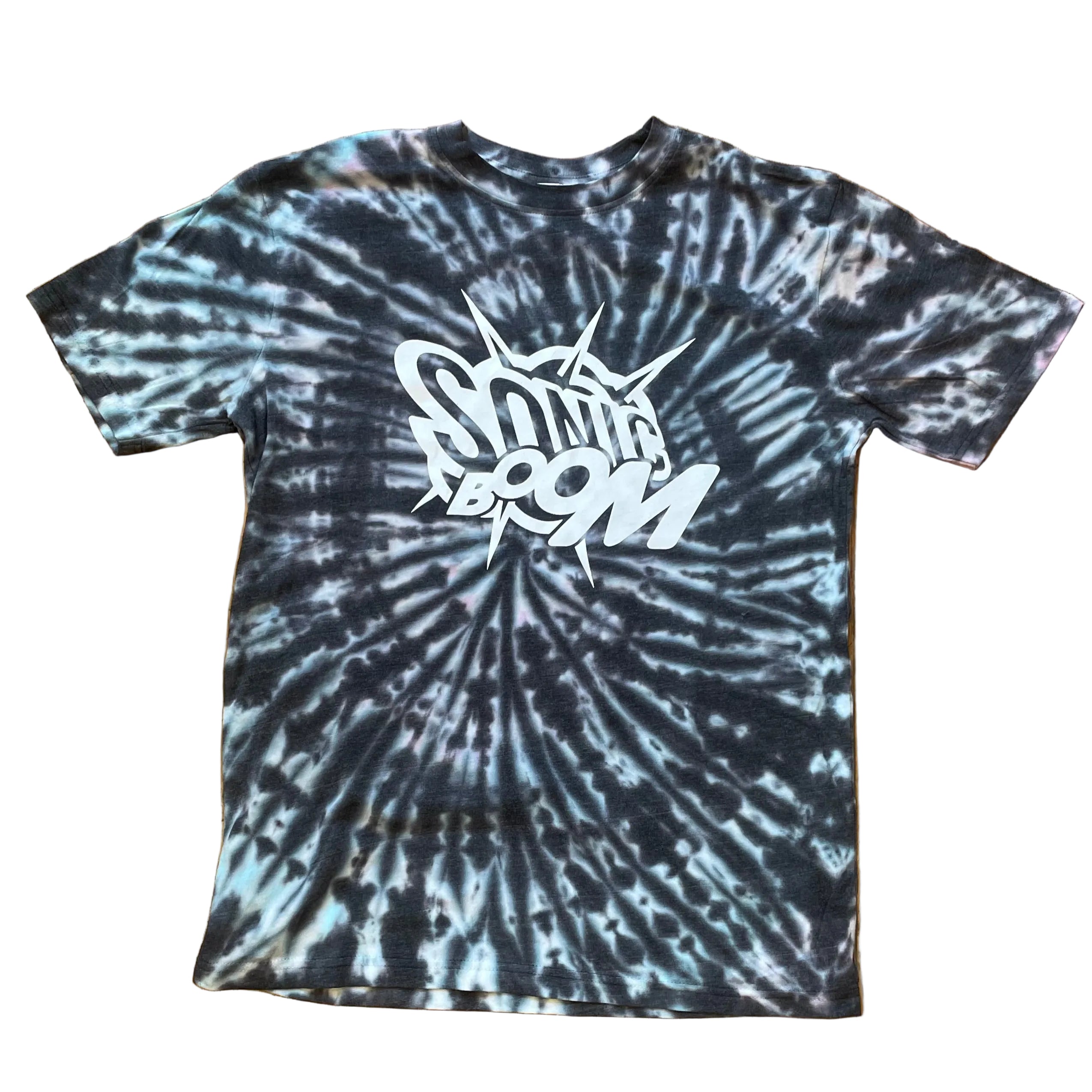 Sonic Boom Tye Dye T-Shirt (Psychedelic Flower with WHITE Logo)