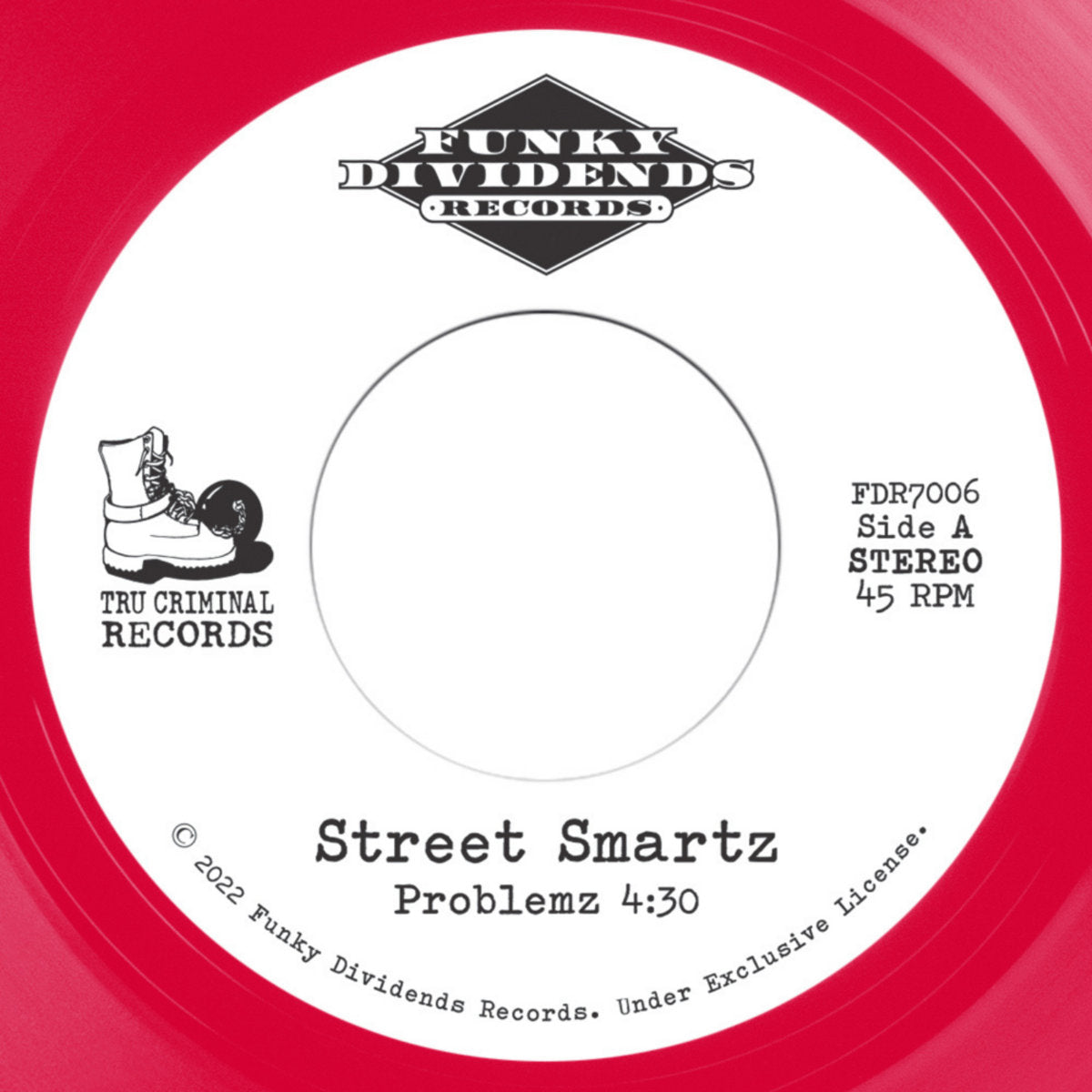 Street Smartz - Problemz b/w Metal Thangz (Red Colour) (7") (New Vinyl)