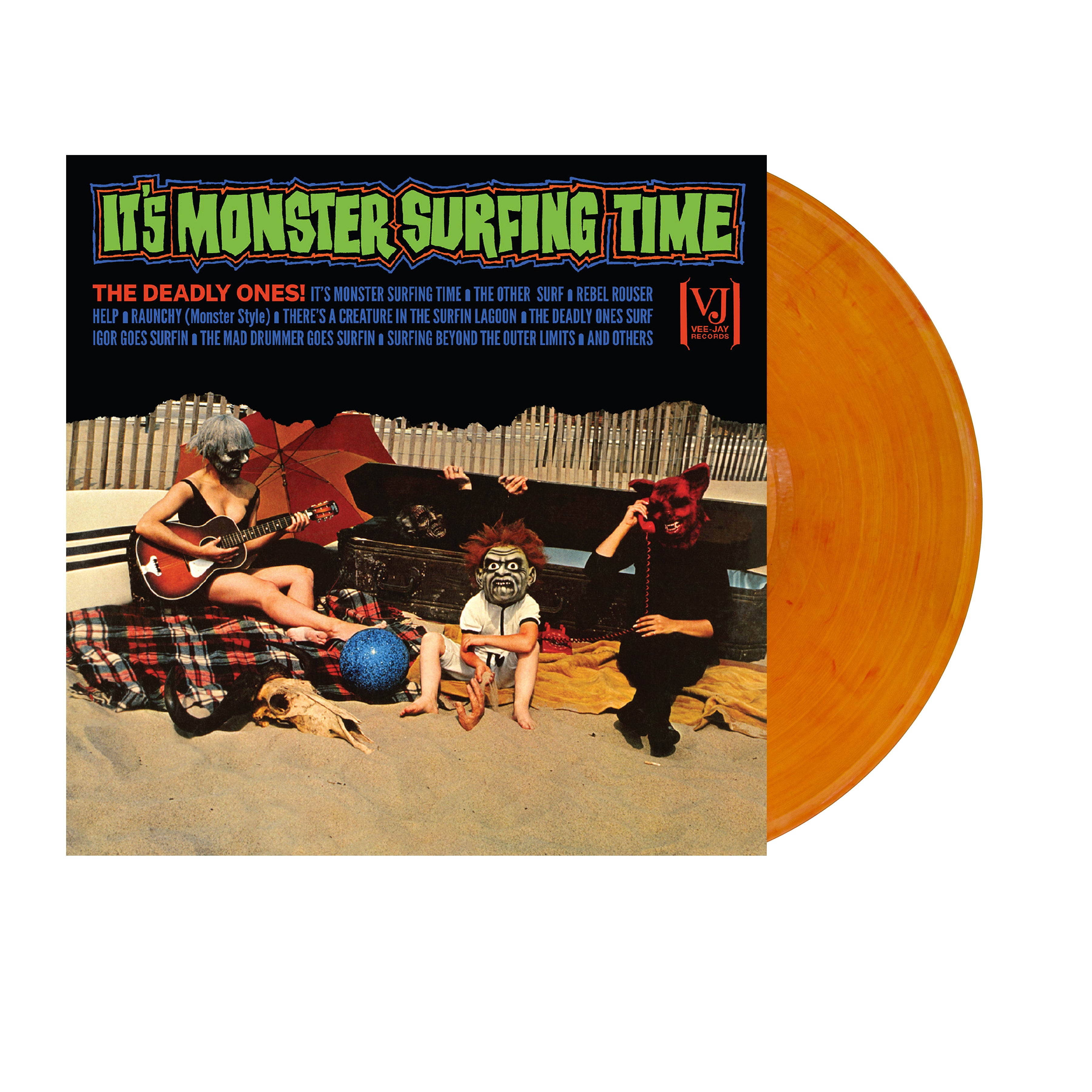 The Deadly Ones - It's Monster Surfing Time (All-Analog) (Bloody Pumpkin Vinyl) (New Vinyl)