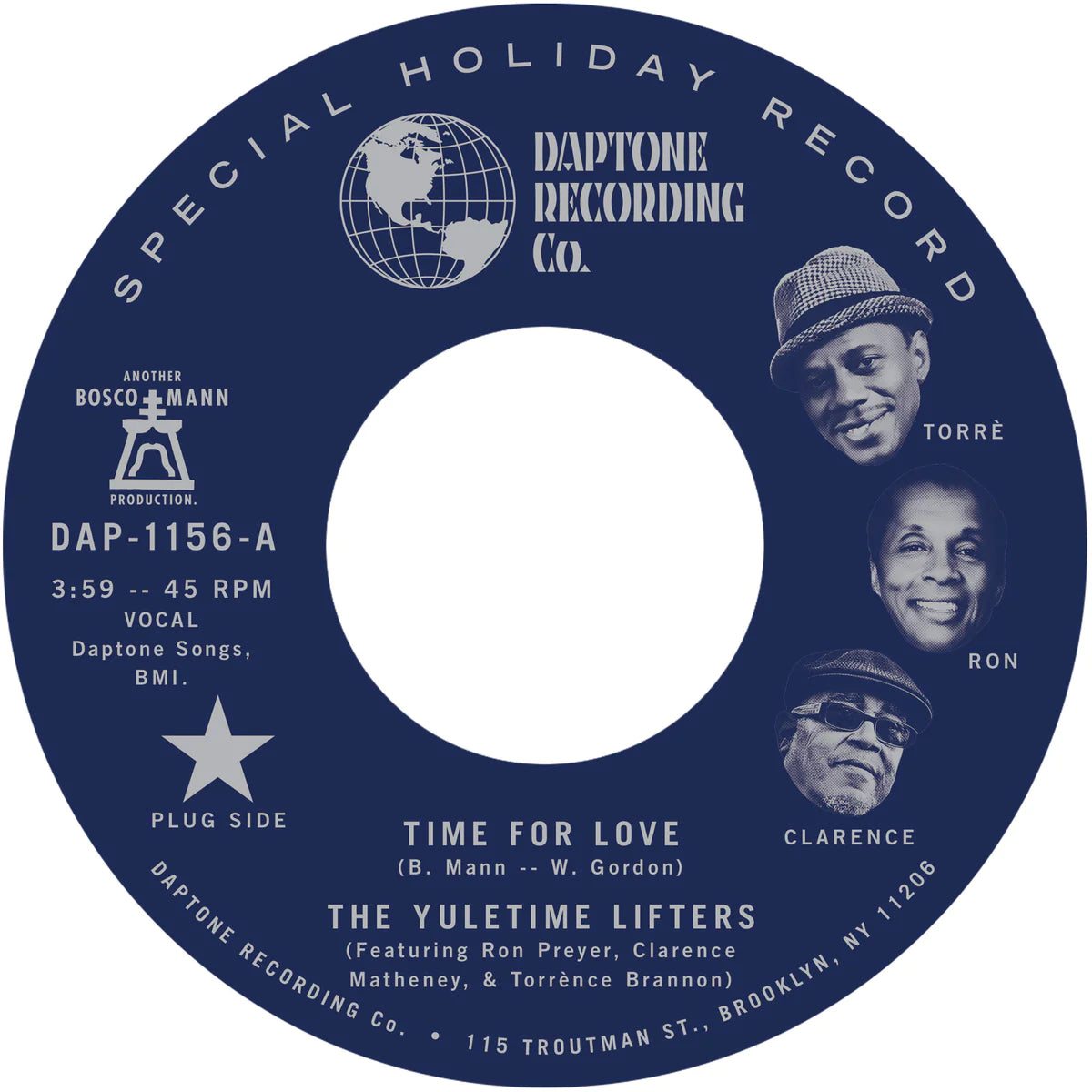 The Yuletime Lifters - Time for Love 7" (New Vinyl)