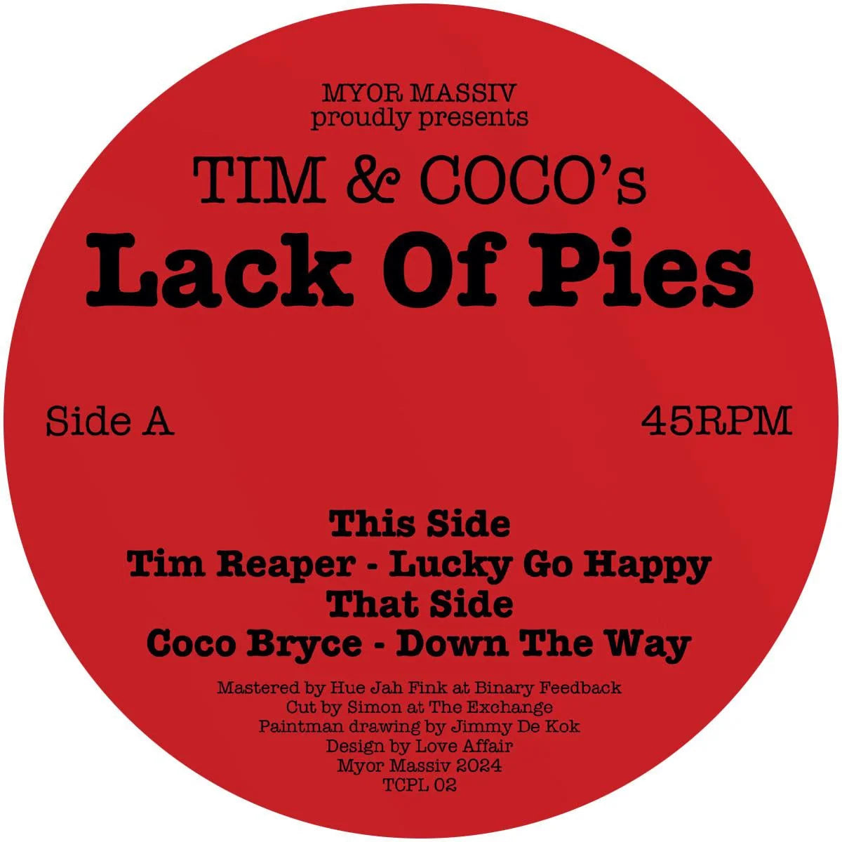 Tim Reaper & Coco Bryce - Tim & Coco's Lack Of Pies (12") (New Vinyl) (Copy)