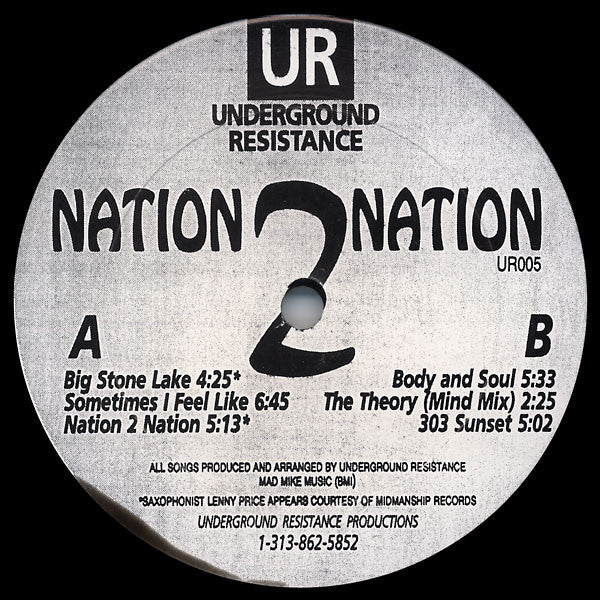 UR (Underground Resistance) - Nation 2 Nation (12") (New Vinyl)