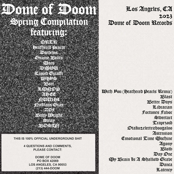 Various - Dome of Doom Spring Compilation (New Cassette)