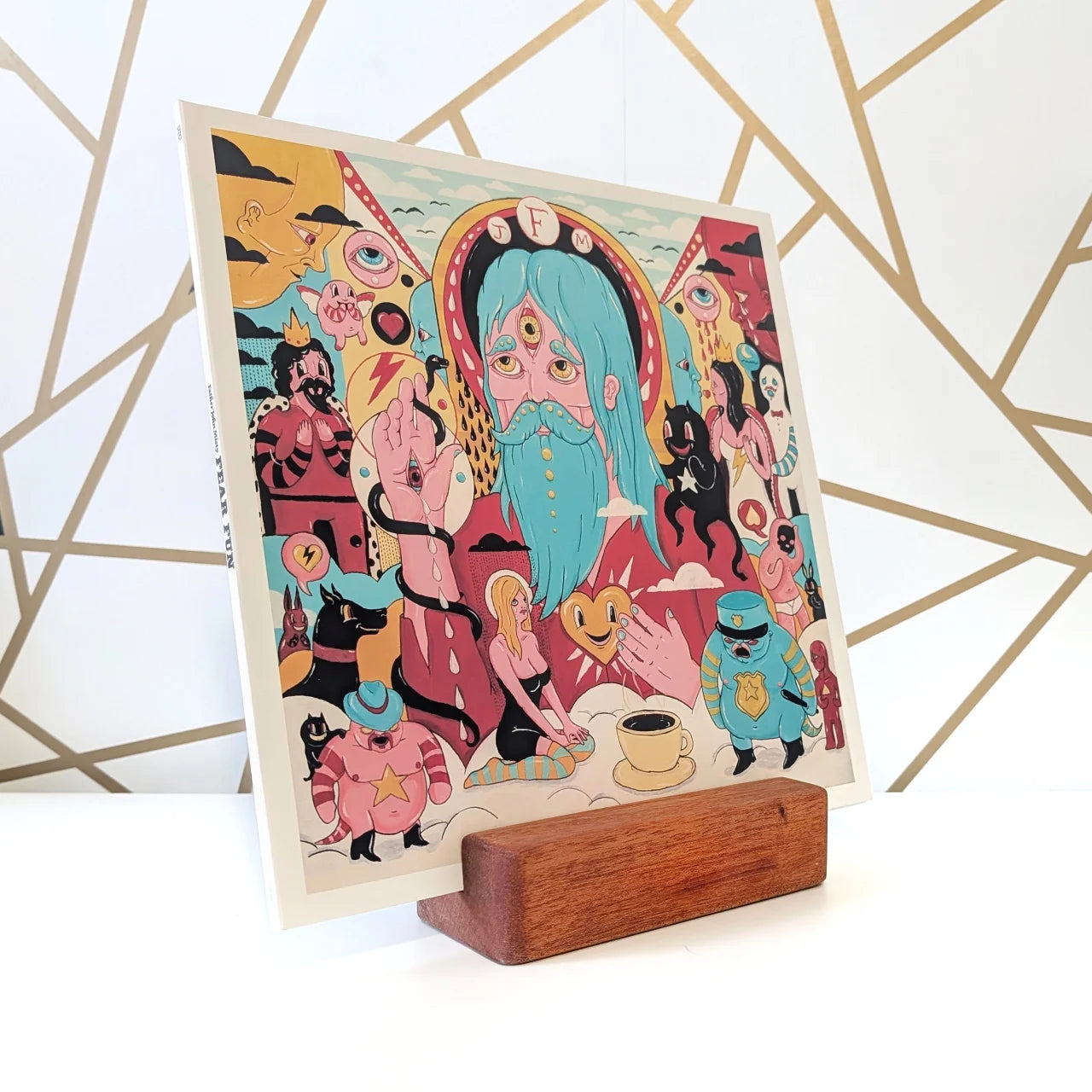 Vinylblox - Mahogany Tabletop Stand (Solo)
