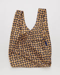 Wavy Gingham Peach - Standard Baggu Reusable Bag