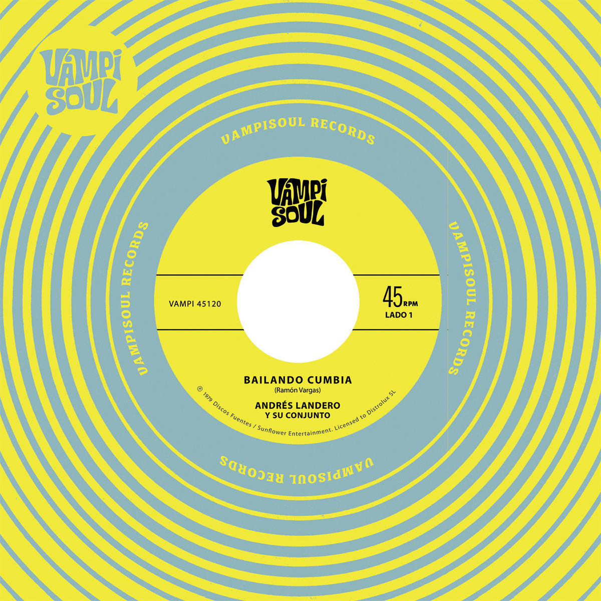 Andres Landero – Bailando Cumbia/El Gallo Moro (7") (New Vinyl)