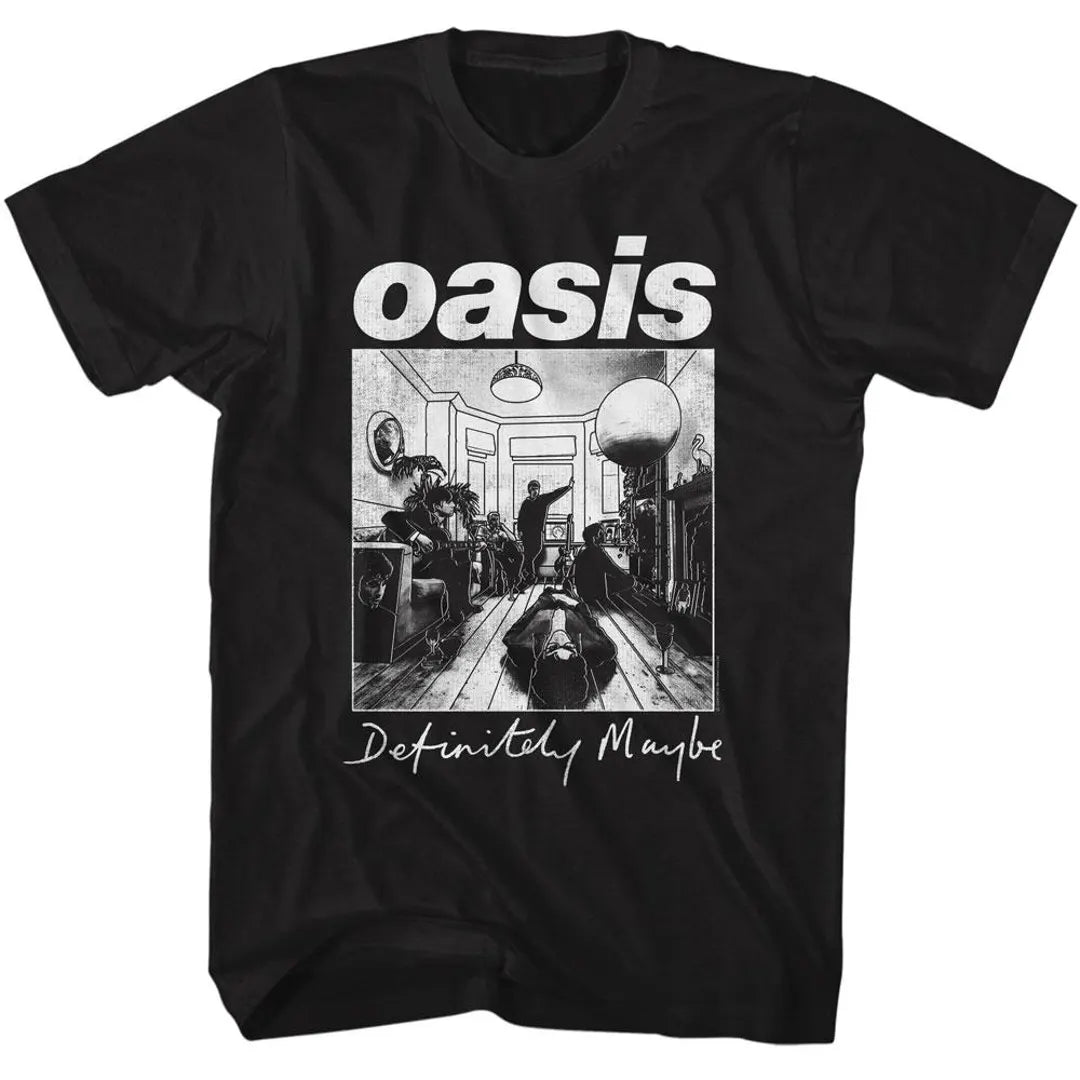 Oasis - Definitely Maybe B&W T-Shirt