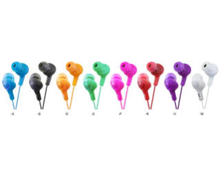 JVC HA-FX5 Gumy Plus Earbud Headphones
