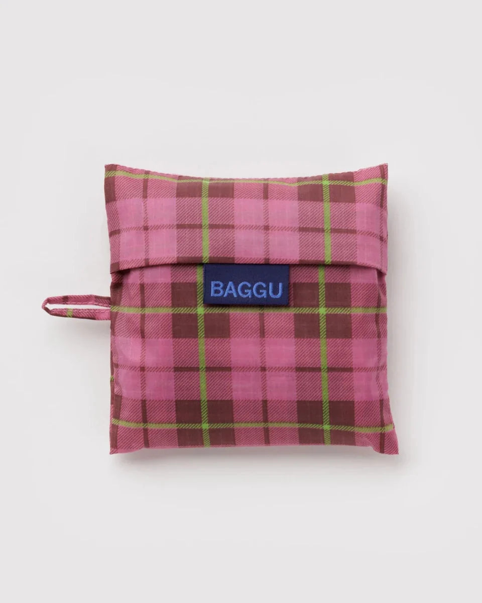 Baggu - Pink Azalea Tartan Reusable Standard Bag