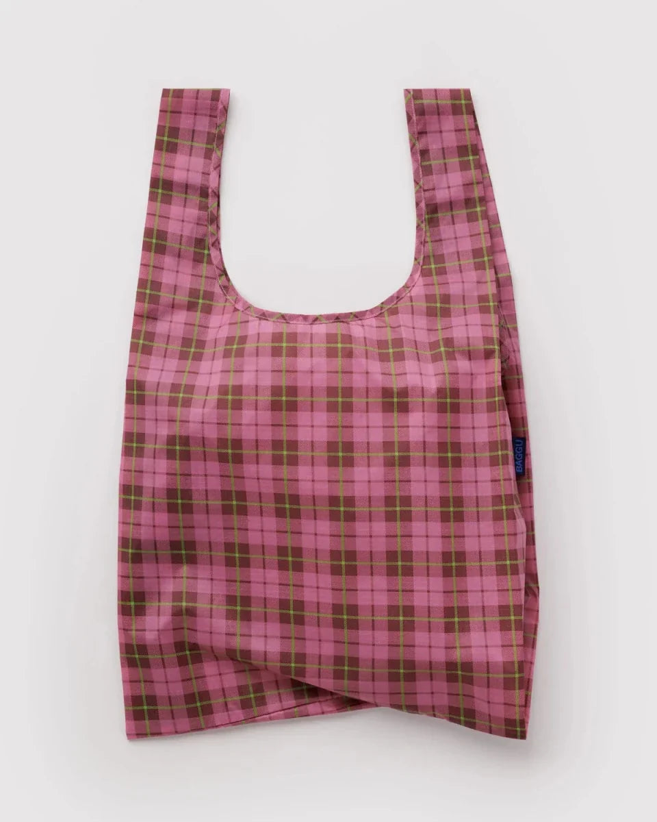 Baggu - Pink Azalea Tartan Reusable Standard Bag