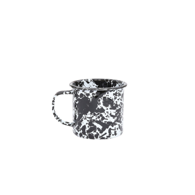 Black Splatter Enamel Mug - 12 Oz - Crow Canyon