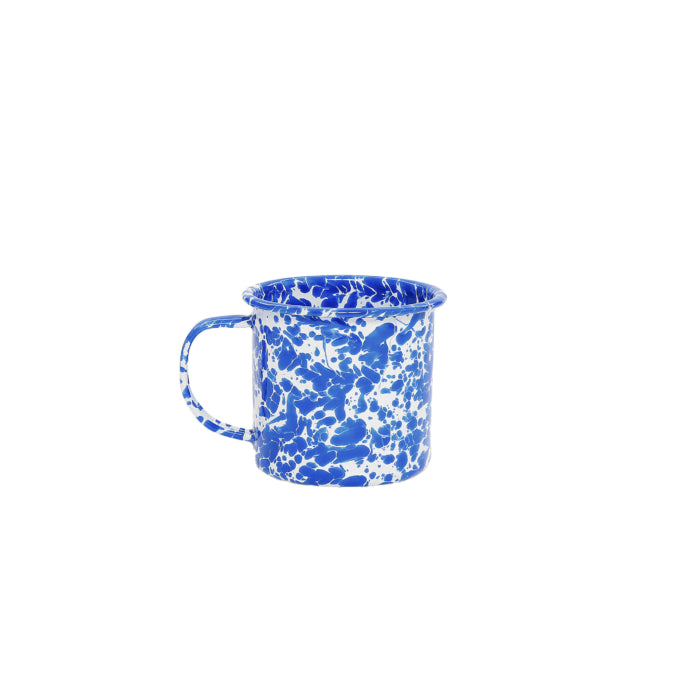 Blue Splatter Enamel Mug - 16 Oz - Crow Canyon