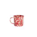 Burgundy & Cream Splatter Enamel Mug - 12 Oz - Crow Canyon