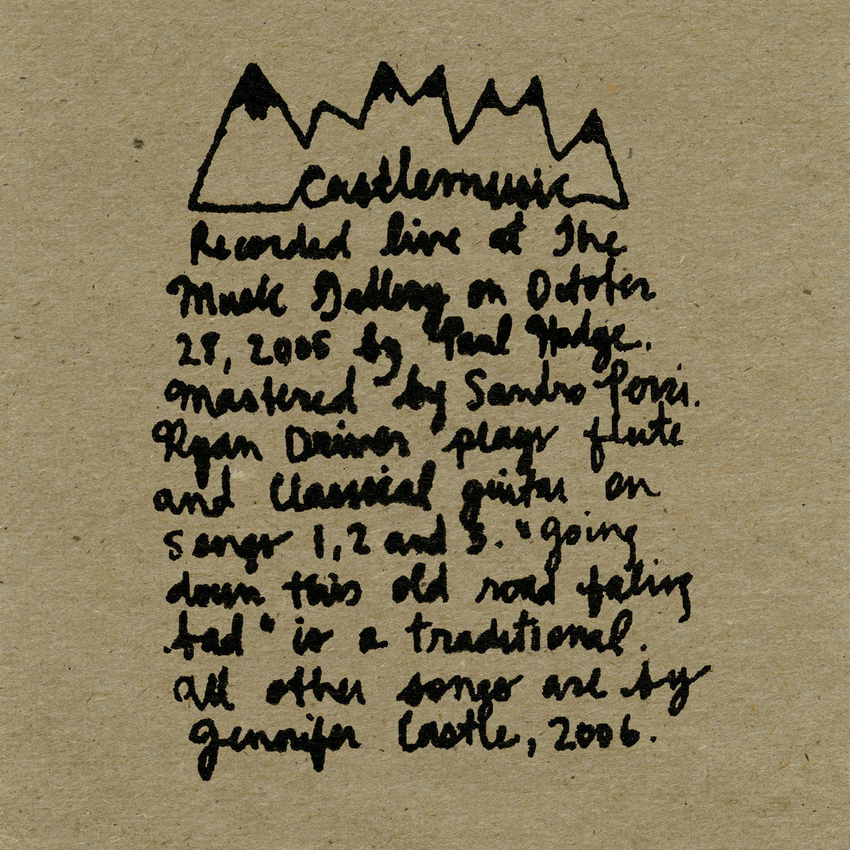 Castlemusic (Jennifer Castle) - Live at The Music Gallery (Ltd White) (New Vinyl)