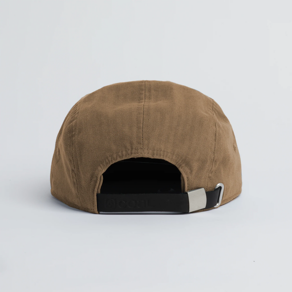 Coal - Edison Washed 5 Panel Cap - Light Brown