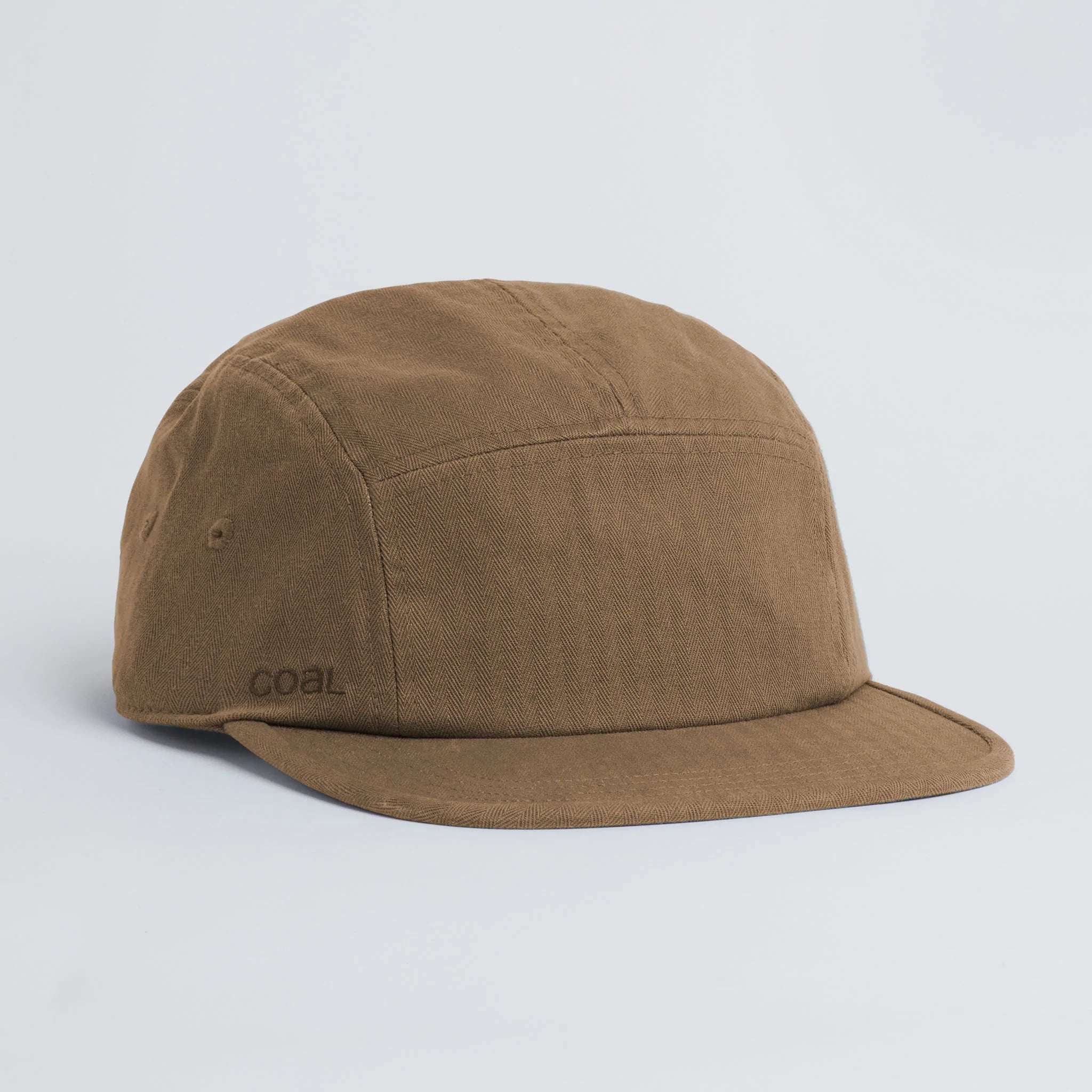 Coal - Edison Washed 5 Panel Cap - Light Brown