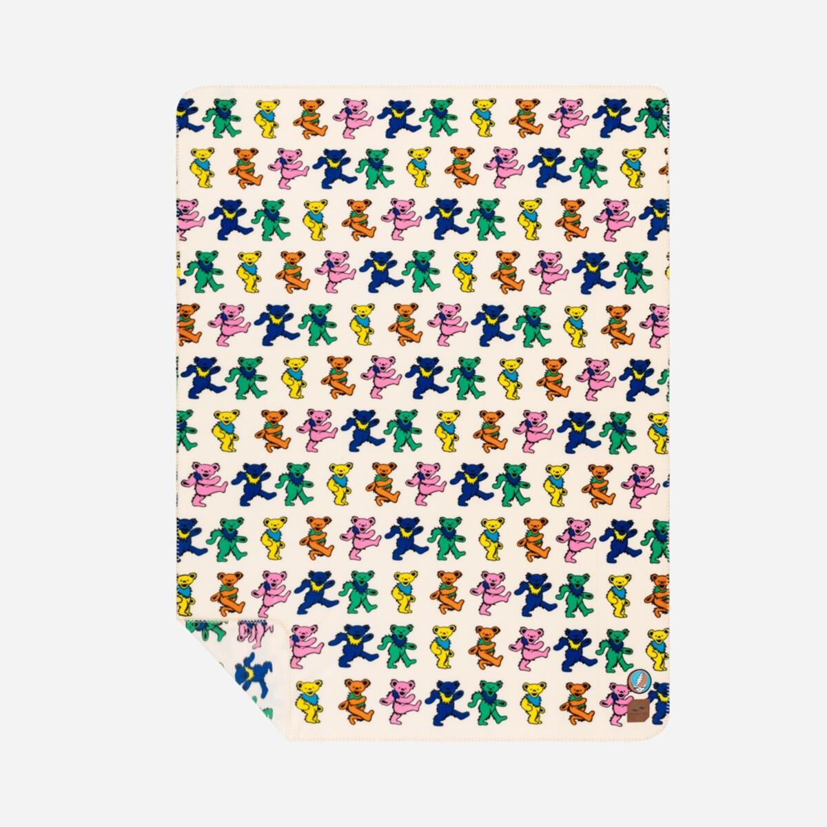 Dancing Bears Fleece Blanket. Created in collaboration with Grateful Dead (SLOWTIDE)
