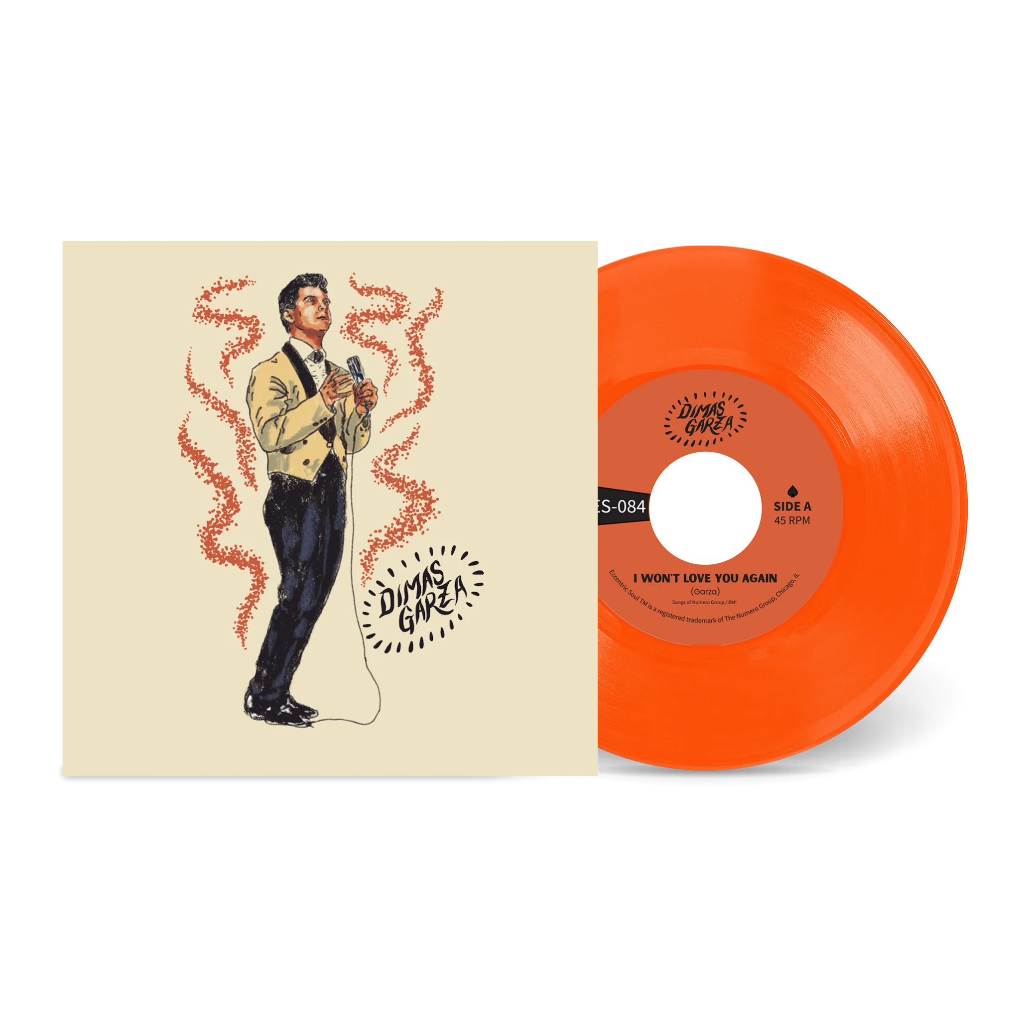Dimas Garza - I Won't Love You Again/So Funny 7" (New Vinyl) (Orange Vinyl)