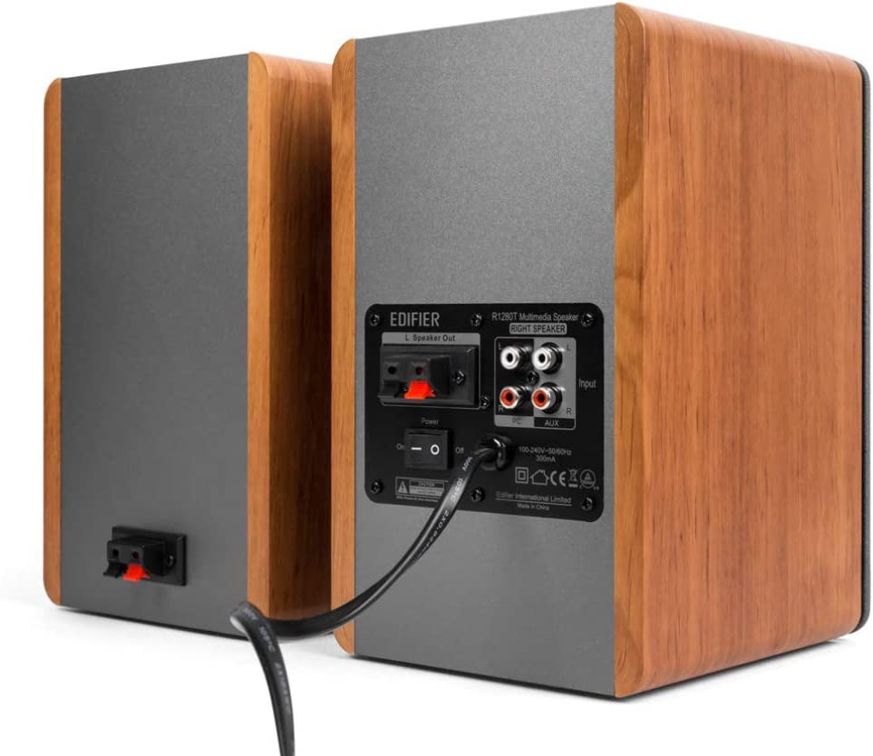 Edifier R1280T Powered Bookshelf Speakers - 2.0 Stereo Active Near Field Monitors - Studio Monitor Speaker - Wooden Enclosure - 42 Watts RMS -   *AVAILABLE FOR IN-STORE PICKUP ONLY*