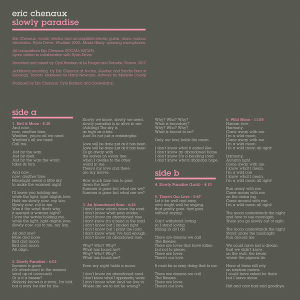 Eric Chenaux - Slowly Paradise (New Vinyl)