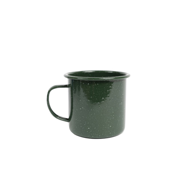 Forest Green Speckle  Enamel Stinson  Mug - 12 oz - Crow Canyon