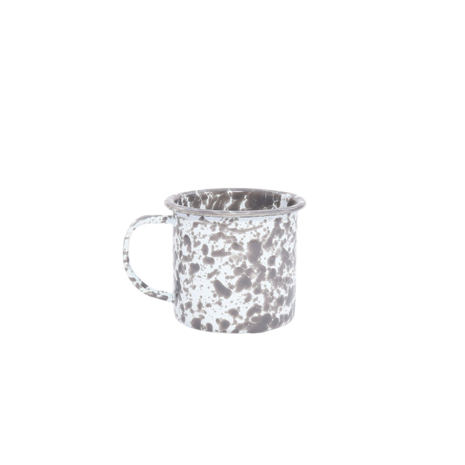 Grey Splatter Enamel Mug - 12 Oz - Crow Canyon