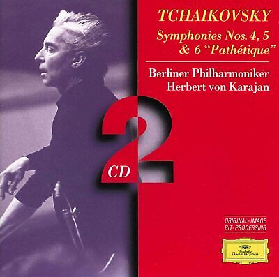 Herbert Von Karajan, Berliner Philharmoniker - Tchaikovsky: Symphonies Nos. 4, 5 & 6 "Pathetique" (2CDs) (New CD)
