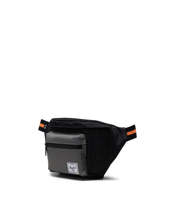 Herschel - Seventeen Black Grid/Gargoyle/Sun Orange - Hip Pack Bag One Size