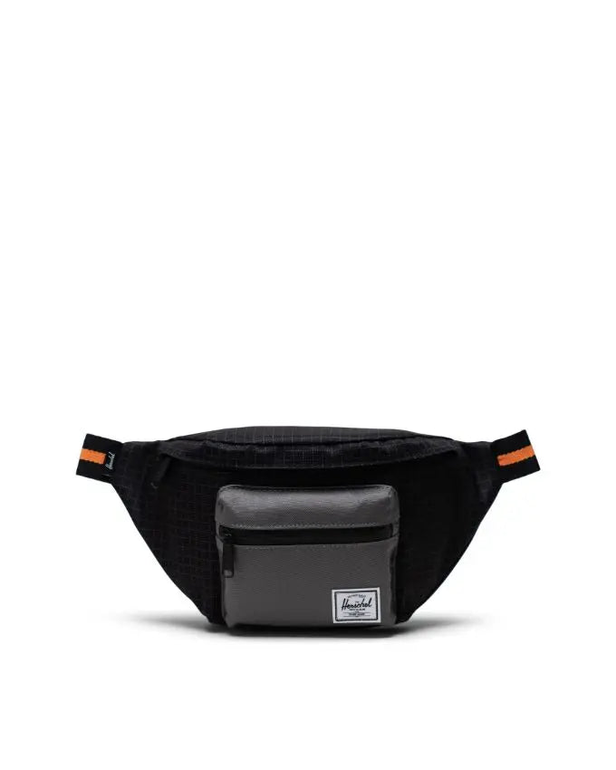 Herschel - Seventeen Black Grid/Gargoyle/Sun Orange - Hip Pack Bag One Size