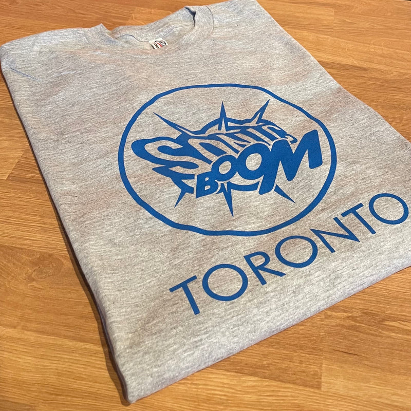 Sonic Boom T-Shirt  - Grey with Blue Logo