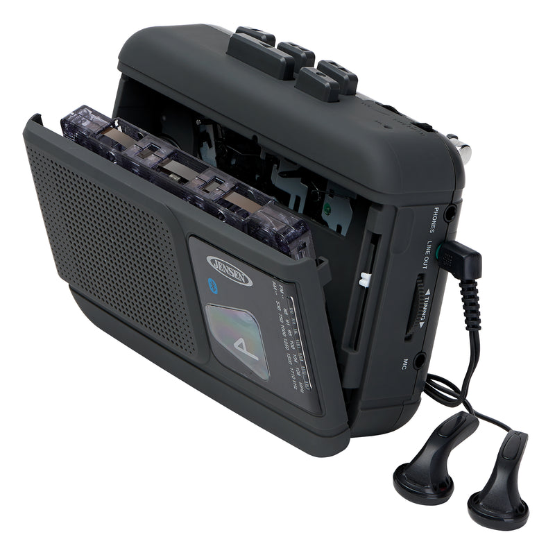JENSEN MCR-60 Portable Bluetooth AM/FM Cassette Player/Recorder