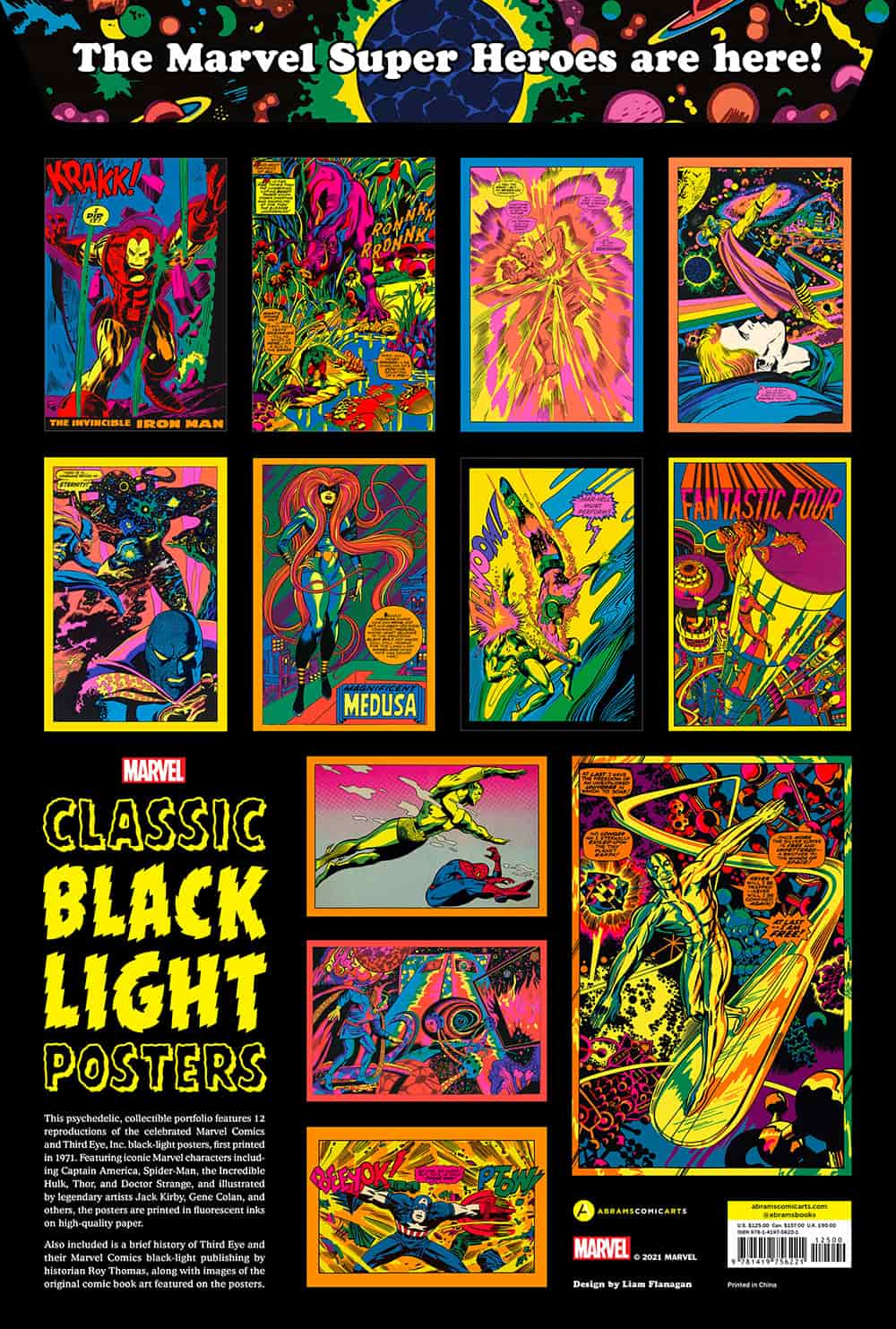 Marvel Classic Black Light Posters (New Book/Posters)
