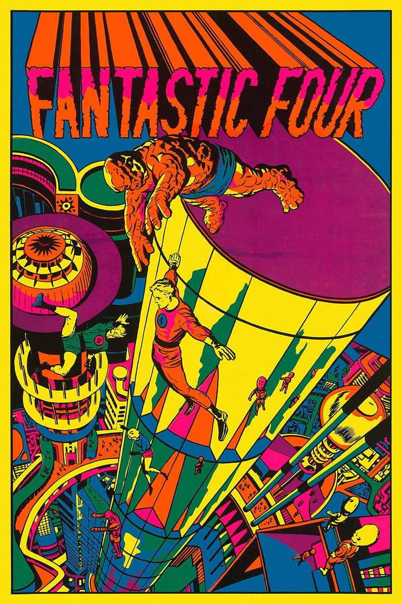 Marvel Classic Black Light Posters (New Book/Posters)
