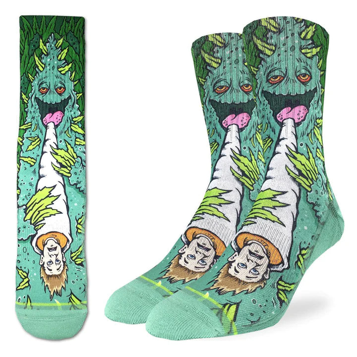 Men's Weed Smoking Human Socks