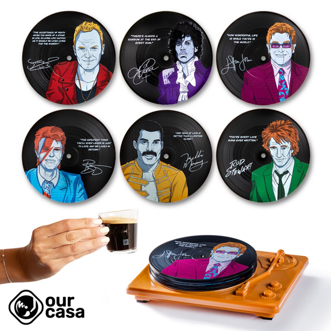 Our Casa - Retro Vinyl Drink Coaster Kit