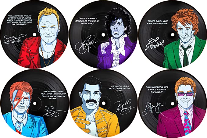 Our Casa - Retro Vinyl Drink Coaster Set