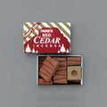 PAINE's RED CEDAR INCENSE CONES (1/2″ BASE X 1 1/4″ TALL) - Thrift Box 50 PCS W/ HOLDER.