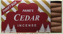 PAINE's RED CEDAR INCENSE CONES (1/2″ BASE X 1 1/4″ TALL) - Thrift Box 50 PCS W/ HOLDER.
