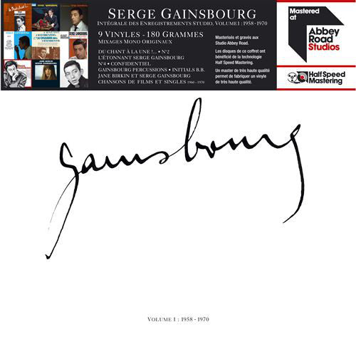 Serge Gainsbourg - Integrale Des Enregistrements Studio Vol. 1: 1958-1970 (9LP Half-Speed Mastering) (New Vinyl)